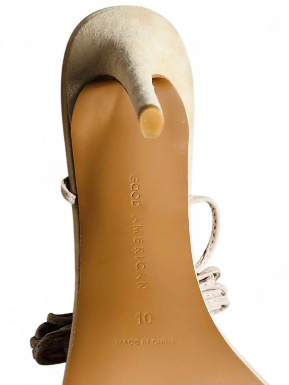 🆕👡 Fluff Wrap Lace Up High Heel Sandal Good American size 10 NWT - Picture 13 of 14